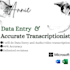 do accurate data entry,translation and transcription