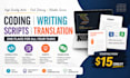 do web programming, translation, and small tasks