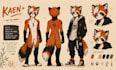 draw furry reference sheet fursona character design anthro oc ref sheet