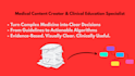 create clinical decision algorithms and medical summaries