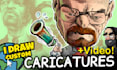 draw your custom caricature and timelapse video