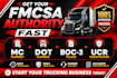 handle fmcsa registration, mc number, dot compliance fast