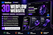 design interactive 3d webflow website with smooth animations