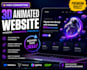 design a premium 3d animated website with interactive animations