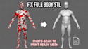 fix stl files, repair mesh, modify 3d models, and make 3d print ready files