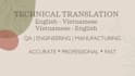 translate technical documents QA, engineering, manufacturing