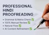 do professional hindi proofreading and editing