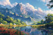 make a landscape digital painting