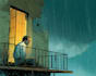 create a cinematic comic book cover with dramatic lighting