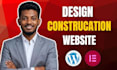 design landing page or construction website using wordpress