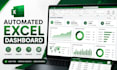 design automated excel dashboard, charts and KPI tracker