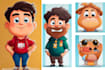 draw cute cartoon characters art