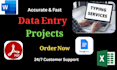 do accurately data entry, copy paste, typing, pdf to docs