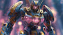 draw amazing character mecha robot illustration