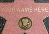 put your name on a star on the Hollywood walk of fame. Become a celebrity in 48 hours or less -- or make someone else one
