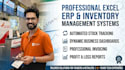 create a professional excel erp and automated inventory management system