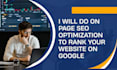 do on page SEO optimization to rank your website on google