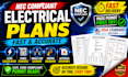 design nec compliant electrical plans, load calculation, panel schedule and sld