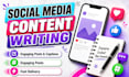 write engaging social media captions and posts