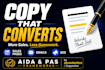 write high converting sales page copy, email sequences, and ad copy that sells