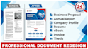 modernize and redesign your word, PDF, or indesign documents