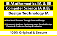 do computer science ia, math ia, physics ia and design technology ia