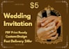 design islamic wedding invitation card and PDF print