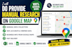do provide manual research on google map