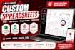 create custom excel and google sheets solutions