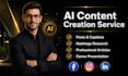 create ai content posts captions and article