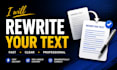 rewrite, paraphrase or improve your text professionally