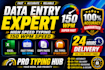 do fast data entry, typing work with 150wpm speed