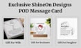 design high selling shineon and pod message cards