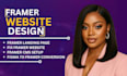design framer website development, framer landing page figma to framer