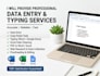 do professional data entry, copy paste, and web research