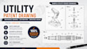 utility patent drawing mechanical drawing cad drafting industrial design