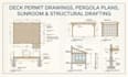 do deck permit drawings, pergola plans, sunroom structural drafting