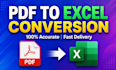 data entry specialist PDF to excel web research