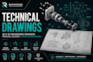 create 2d, 3d technical drawing engineering drawing and mechanical cad drafting
