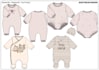 design baby bodysuits and sleepsuits with tech pack for production