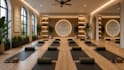 create 3d yoga apartment pilates studio design