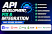 integrate stripe api, twilio, webhook, whatsapp api, shopify, firebase, supabase