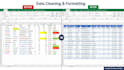 clean, format and organize excel spreadsheets