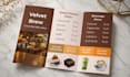 design a professional restaurant and cafe menu card