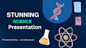 design modern educational or science presentation slides in canva