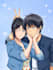 make couple anime style illustration