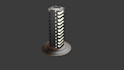 modern modular apartment tower urban building 3d model