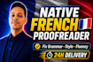 proofread and edit your french text manually