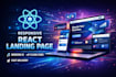 build a responsive react landing page with modern UI