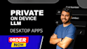 private, on device ai desktop applications